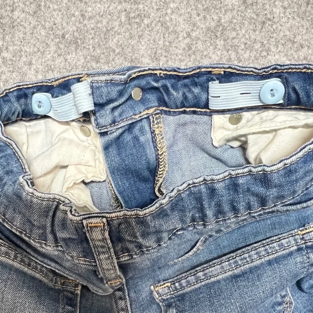 Gap Kids Girls‎ '70s Flare Jeans Medium Wash Blue Adjustable Waist Size 10